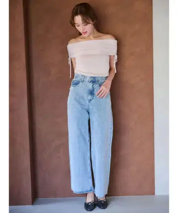 택 포함 새상품 MERCURYDUO 펄 데님 팬츠