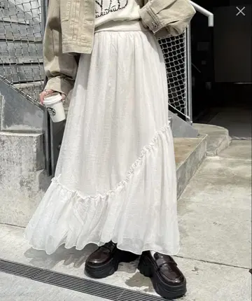 w closet 시어 티어드 스커트