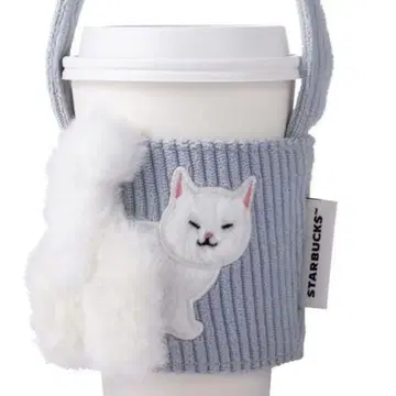 스타벅스 대만 STARBUCKS 고양이 드링크 홀더 파랑