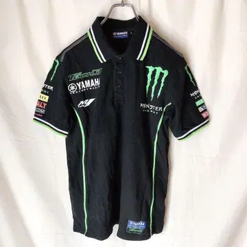 YAMAHA 야마하 몬스터 에너지 피케 셔츠 블랙