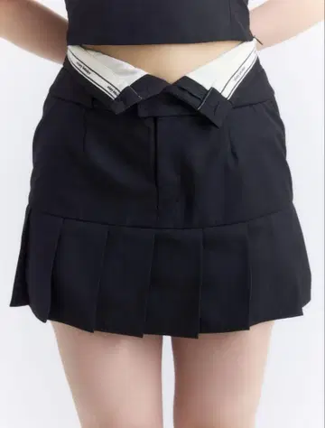 에이미 이스트 월 eimyistoire 로고 플리츠 치마바지 BLK S