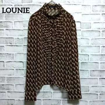 LOUNIE 루니 긴팔 블라우스 스탠드 카라 프릴 M a885.
