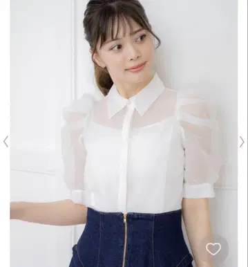노엘라 시어 파워 숄 셔츠 화이트 FREE