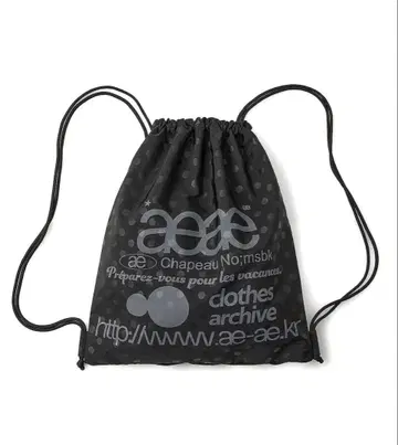 AEAE WEB LOGO DOT GYM SACK [BLACK]