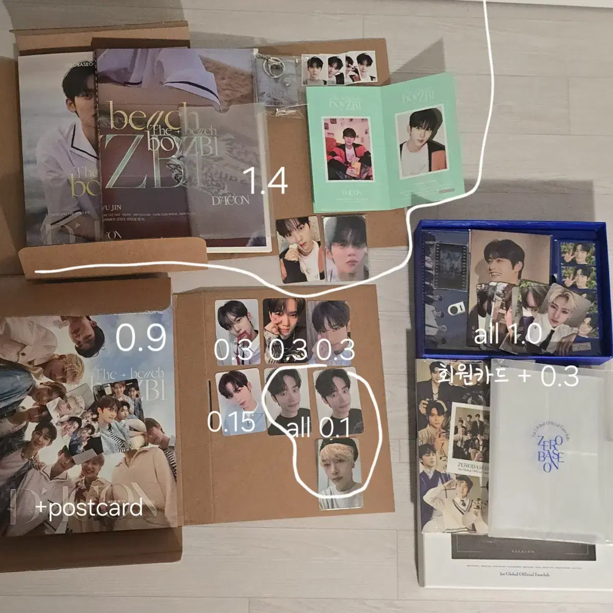 zb1 Ikon Han Yujin group photobook poca unreleased photocard fan club kit wts