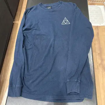 HUF 네이비 긴팔 티셔츠 M
