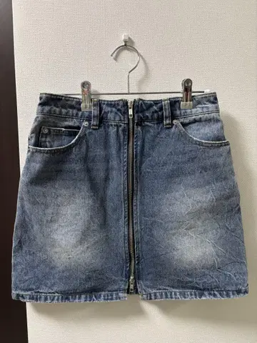 JEANASIS 데님 미니 스커트, 앞면 지퍼