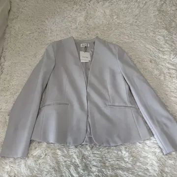 택 포함 미사용 PLST 노카라 자켓 라벤더 L 사이즈