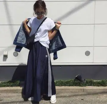 아디다스 오리지널스 롱 스커트 네이비 S