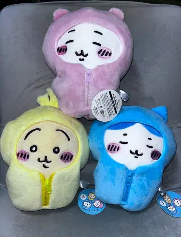 치이카와 (먼작귀) 침낭 봉제 인형 3종 세트