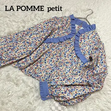 새상품 LA POMME petit / 긴팔 꽃무늬 블라우스