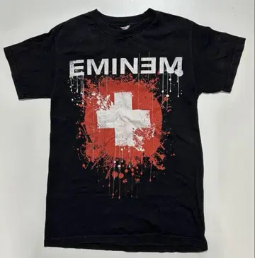 Eminem 스위스 십자가 디자인 티셔츠 M 사이즈