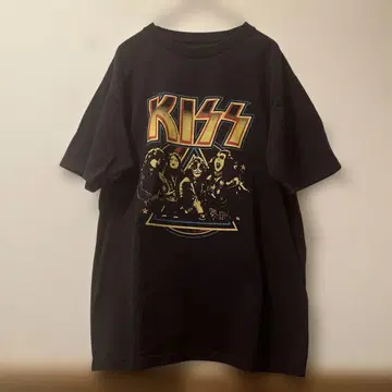 KISS 밴드 티셔츠 블랙 컬러 크루넥