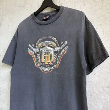 구제 의류 Harley Davidson 블랙 페이드 할리