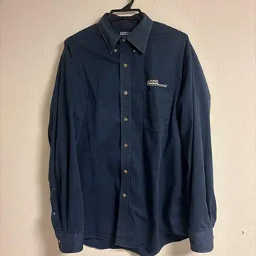 Lands' End 네이비 버튼 다운 셔츠 L 사이즈
