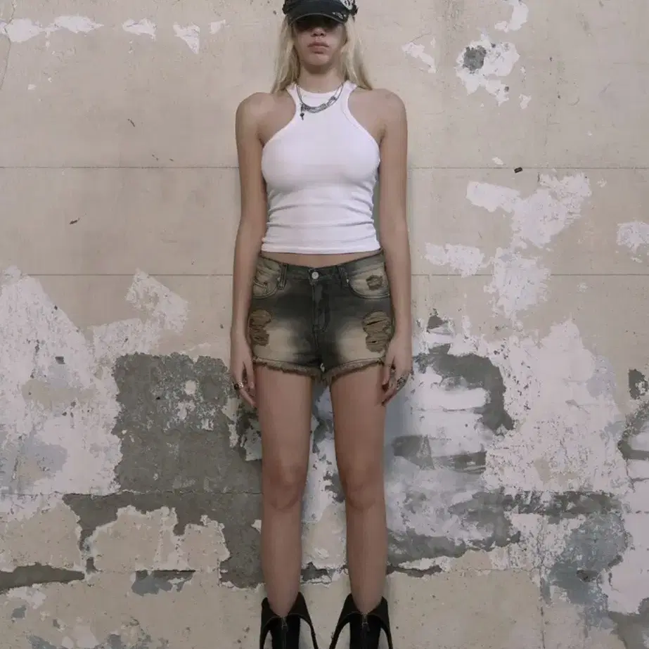 【BOHEMIAN SEOUL】25ss BELTED OBLIQUE SHORTS BOHEMIAN SEOUL] BELTED OBLIQUE SHORTS, BLACK 正規品 韓国