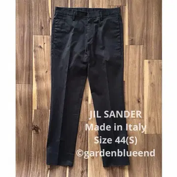 JIL SANDER 코튼 스트레치 슬랙스 사이즈 S 44 블랙