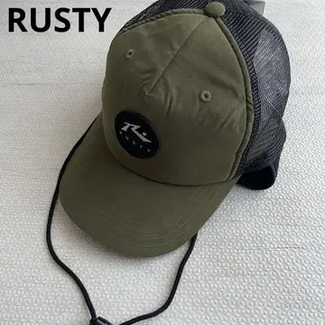 서핑 캡 RUSTY 카키 탈부착 가능한 턱끈 미사용