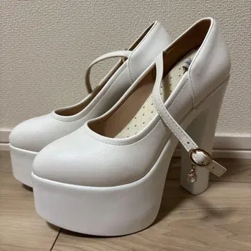 브라이덜 신발 23.5cm 힐 15cm 스트랩 포함