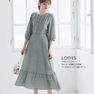 tocco closet 토코 클로젯 펄 장식 하트 도트 무늬 원피스