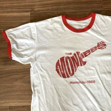 80s THE MONKEES 링거 티셔츠 락 밴 티 빈티지