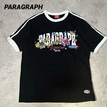 PARAGRAPH 패러그래프 블랙 링거 티셔츠