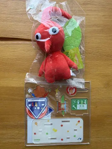 피크민 테라스 미야지마 한정 아크릴 스탠드 빨간색 피크민 봉제 인형 세트