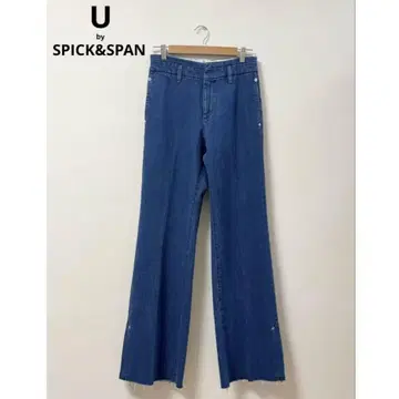 UbySPICK&SPAN 데님 여성용 26 하이웨스트 밑단 슬릿