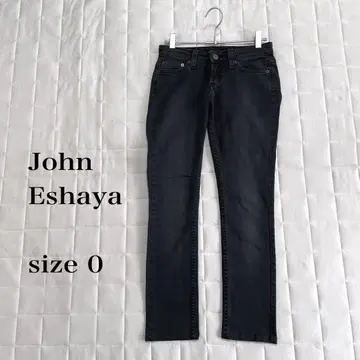 John Eshaya 블랙 데님 팬츠 size 0