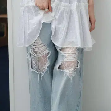 Kastane 레이스 데님 팬츠 사이즈 1