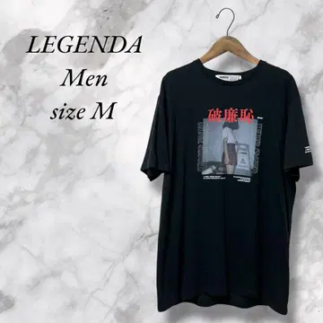 LEGENDA 레전드 티셔츠 반팔 프린트 파란치 블랙