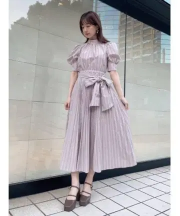 SNIDEL sustaina 보타이 셔츠 원피스