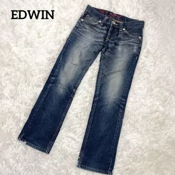 EDWIN 일본제 442XVL 데님 팬츠 S 청바지 데미지 1634
