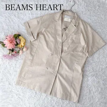 빔즈 하트 테일러드 자켓 반팔 더블 버튼 여름 수트 깔끔한