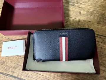 BALLY 발리 장지갑 라운드 지퍼 가죽 블랙