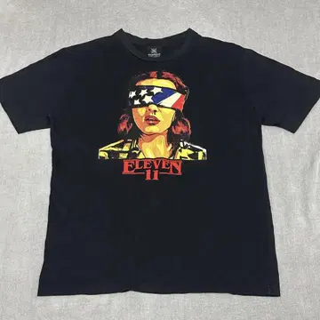 STRANGER THINGS 기묘한 이야기 티셔츠 블랙 XL
