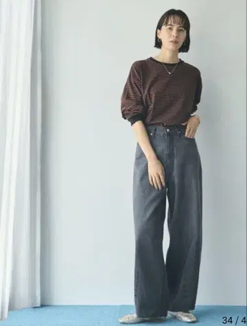 커브 데님 팬츠 coen