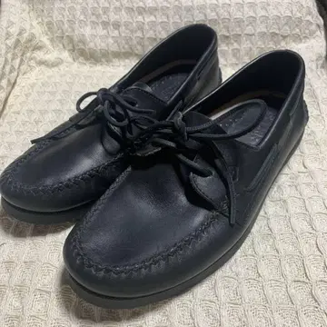 30cm 스페리 탑 사이다 가죽 데크 슈즈 블랙