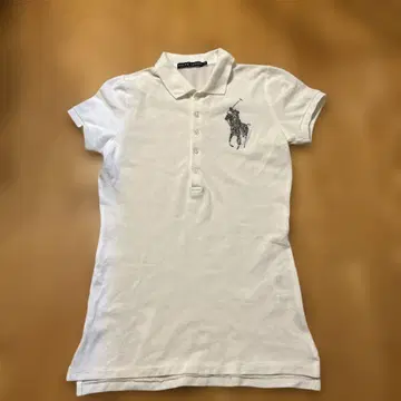 Ralph Lauren 화이트 폴로 셔츠 M