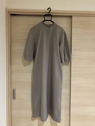 무인양품 건조하기 쉬운 브로드 7부 소매 원피스 S
