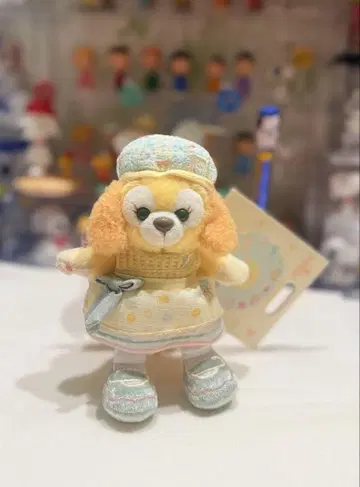 상하이 디즈니 내추럴 컬러 쿠키 앤 봉제 인형 키링