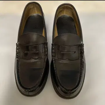 HARUTA 블랙 가죽 로퍼 27cm
