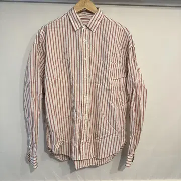 PUBLIC TOKYO 빨흰 스트라이프 긴팔 셔츠 01 코튼 100
