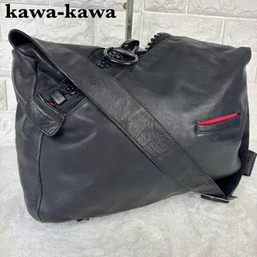kawa-kawa 카와카와 빅 지퍼 천연 가죽 숄더백