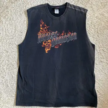 HARLEY-DAVIDSON 티셔츠 빈티지 슬리브리스 오니 페이드