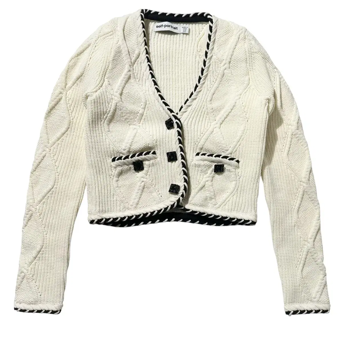 [Women's S] 22fw Self-Portrait Cable Knit Cardigan
