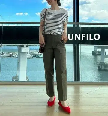 UNFILO [세탁 가능/스트레치] 라이트 코튼 베이커 팬츠