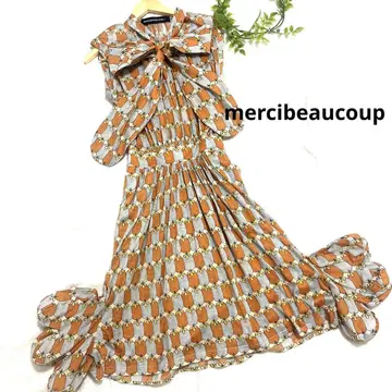 mercibeaucoup 메르시보쿠 롱 원피스 개성 아트