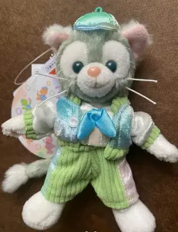 고양이 봉제 인형 그레이와 그린 의상