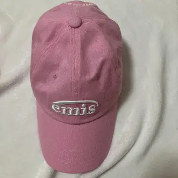 emis 이미스 한국 브랜드 모자 캡 핑크 정품 자수 로고